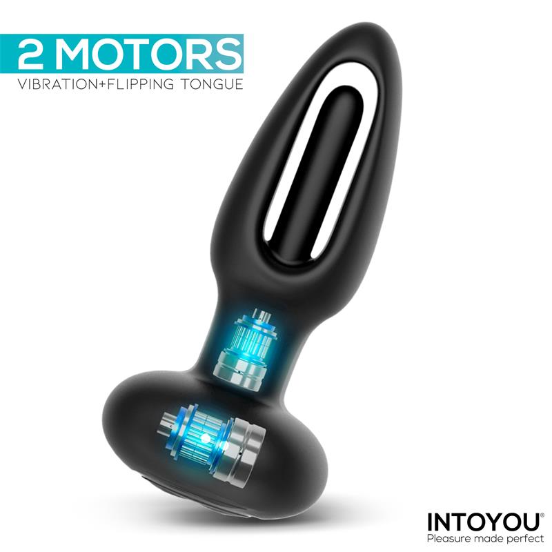 Sasha Vibrating Plug with Flipping Tongue and Remote Control