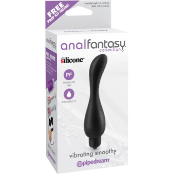 Anal Stimulator with Vibration Vibrating Smoothy Black