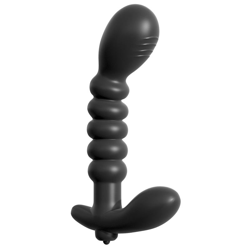 Ribbed Prostate Vibe Black