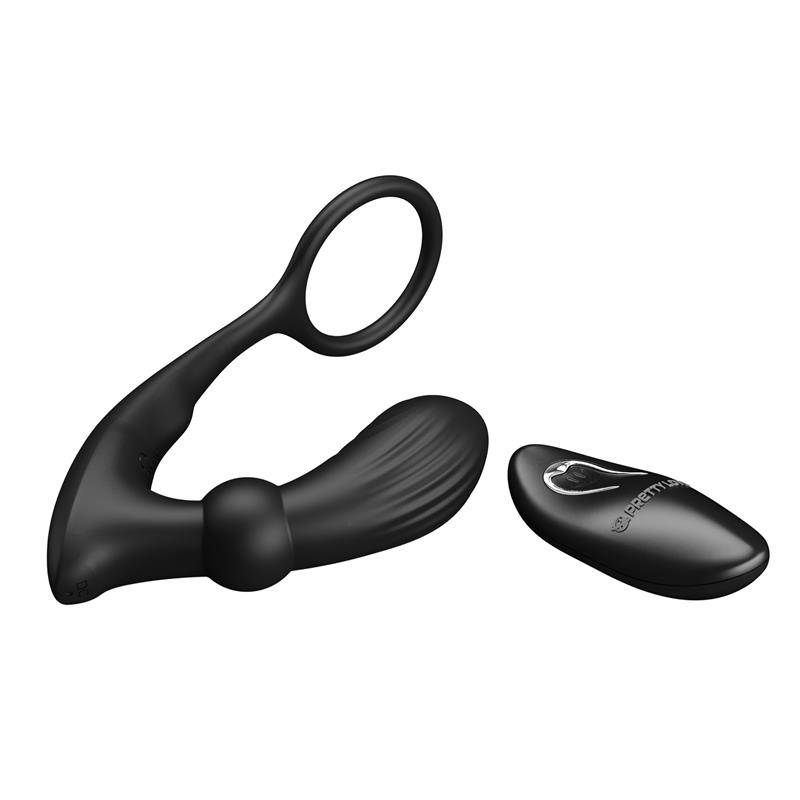 Warren Remote-Controlled Vibrating and Pulsating Anal Plug and Penis Ring