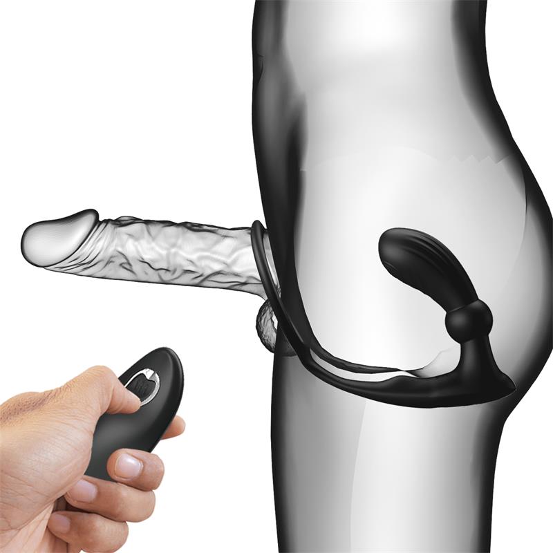 Warren Remote-Controlled Vibrating and Pulsating Anal Plug and Penis Ring