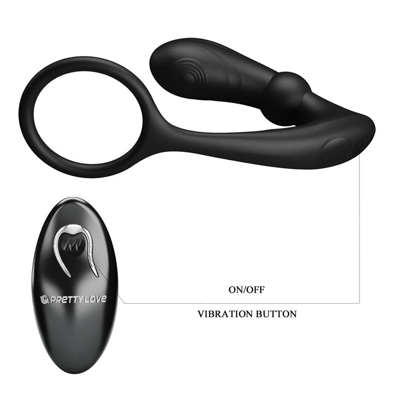 Warren Remote-Controlled Vibrating and Pulsating Anal Plug and Penis Ring