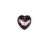 Rainbow Effect Metal Butt Plug with Heart Jewel 2,7