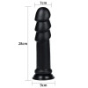 Dildo King Sized Anal Ripples 11.25 Black