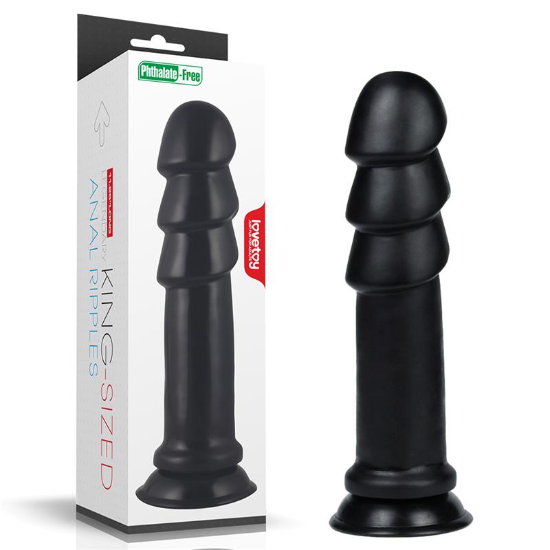 Dildo King Sized Anal Ripples 11.25 Black
