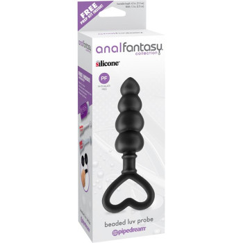 Anal Stimulator Beaded Luv Probe Black