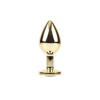 Metal Anal Plug with Jewel Size M