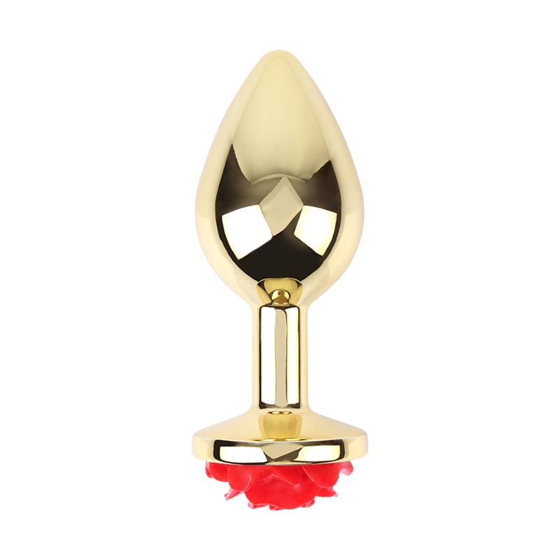 Showy Rose Anal Plug with Rose Jewel Size L