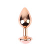 Anal Plug with Rose Jewel Color Rose Size M