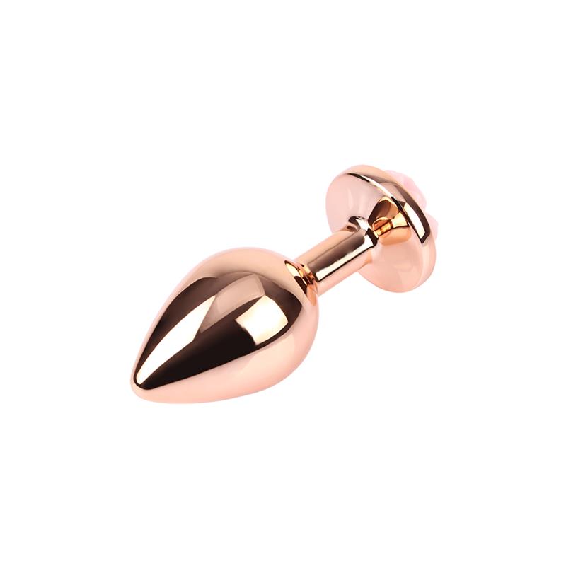 Anal Plug with Rose Jewel Color Rose Size M