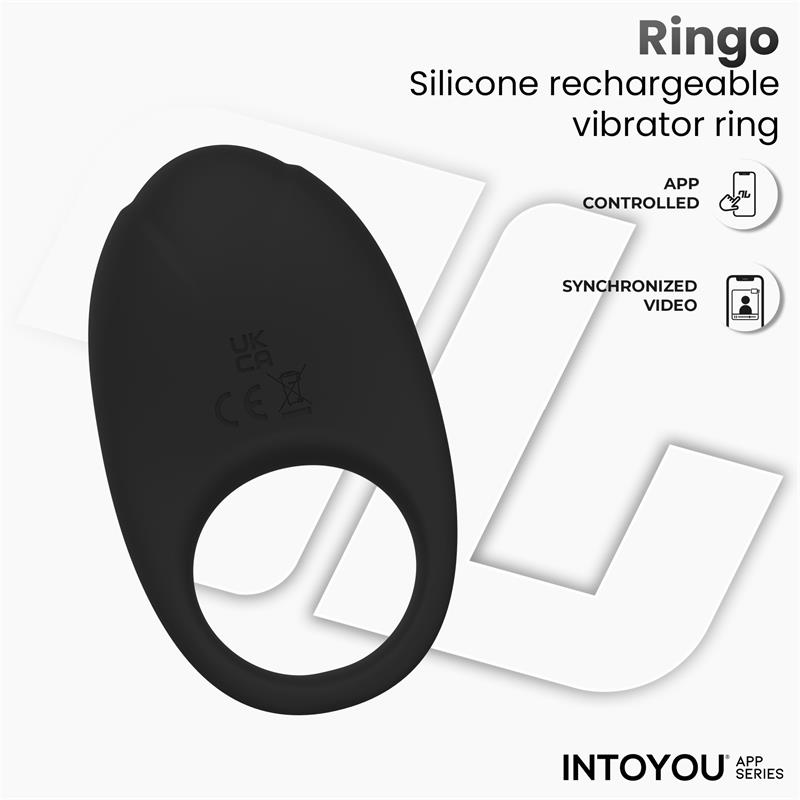 Ringo Vibrating Ring with App Unibody Black
