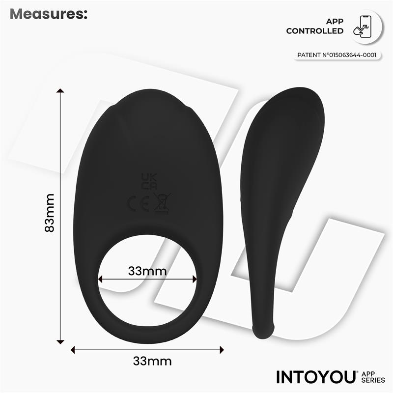 Ringo Vibrating Ring with App Unibody Black