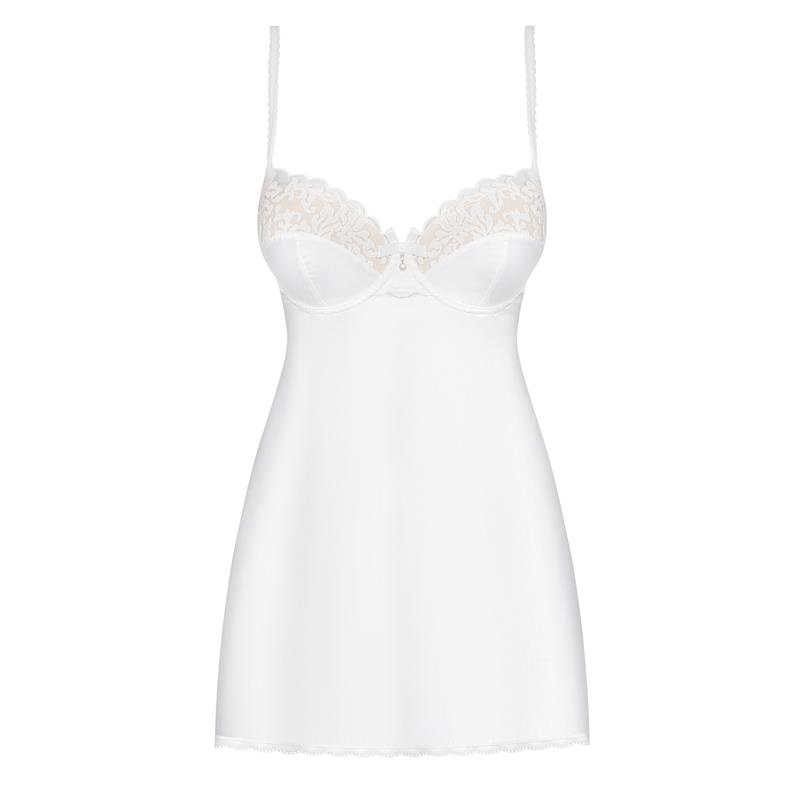 871-CHE-2 Chemise and Thong White