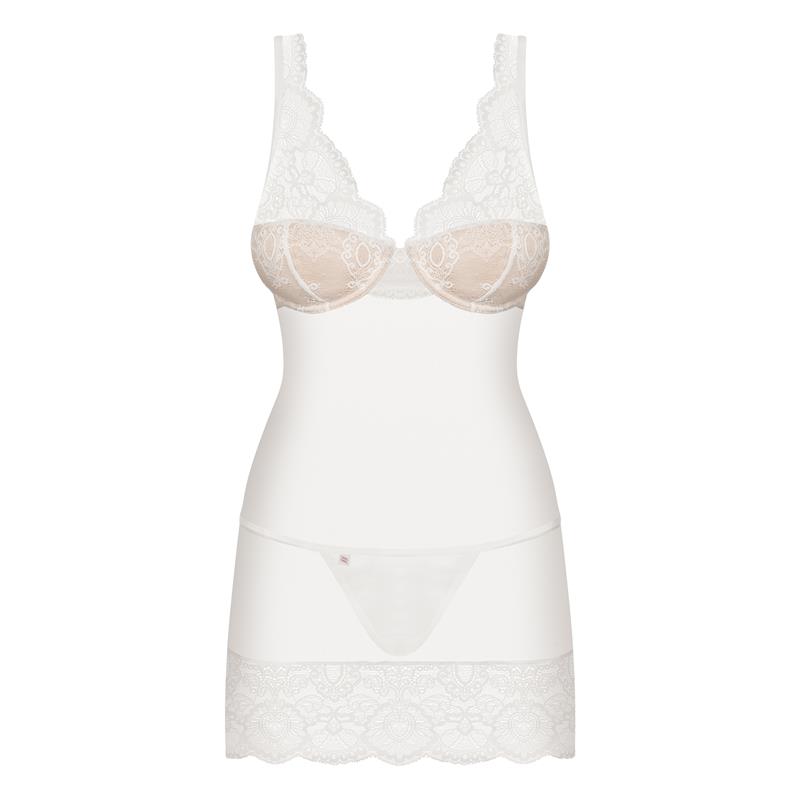 853-CHE-2 Chemise AND Thong White