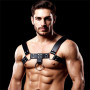 Domine Male Chest Bondage Harness Vegan Leather