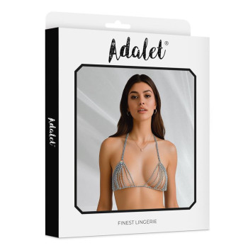 Mireya Sparkly Bra Silver One Size