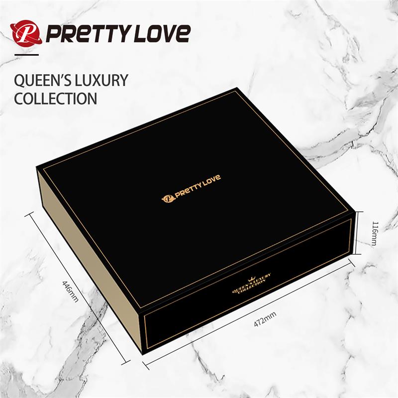 Luxury Set Queens with 12 Toys Black and 18k Gold
