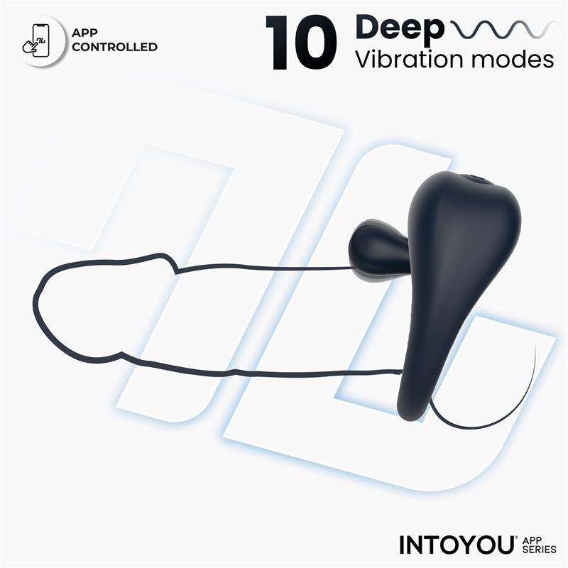 Kenny Penis Ring with Clitoris Stimulator and APP Night Blue