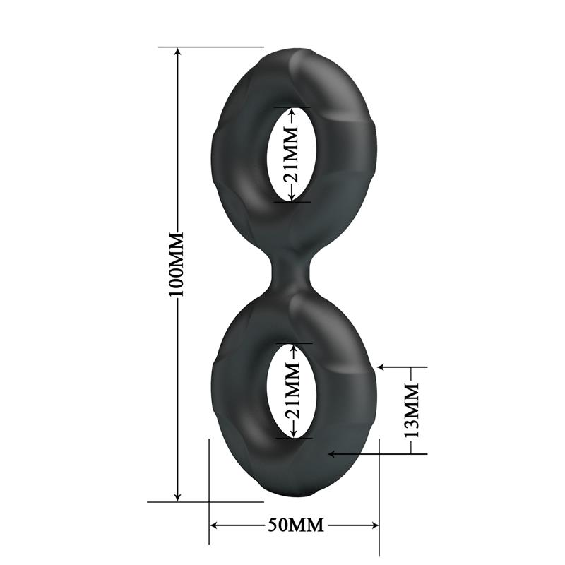 Radwan Double Cock Ring Silicone Mod 19