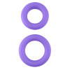 Neon Stretchy Silicone Cock Ring Set Purple