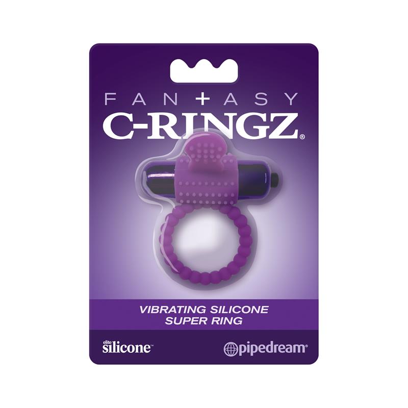Silicone Ring with Bullet Purple