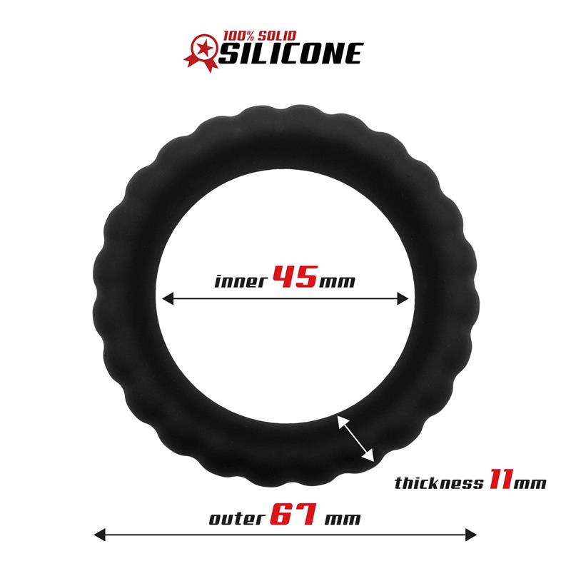 Solid Silicone Cock Ring 4.5 cm