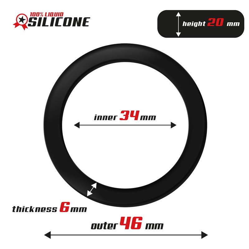 Liquid Silicone Cock Ring 3.4 cm