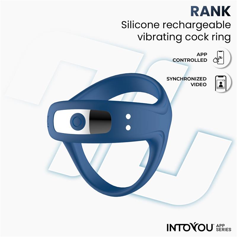 Rank Vibrating Ring with App Blue