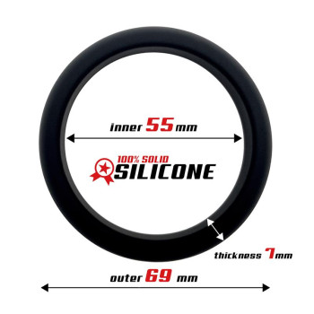 Cock Ring Solid Silicone 5.5 cm Black