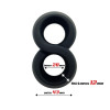 Double Penis Ring 100% Liquid Silicone 2 cm Black