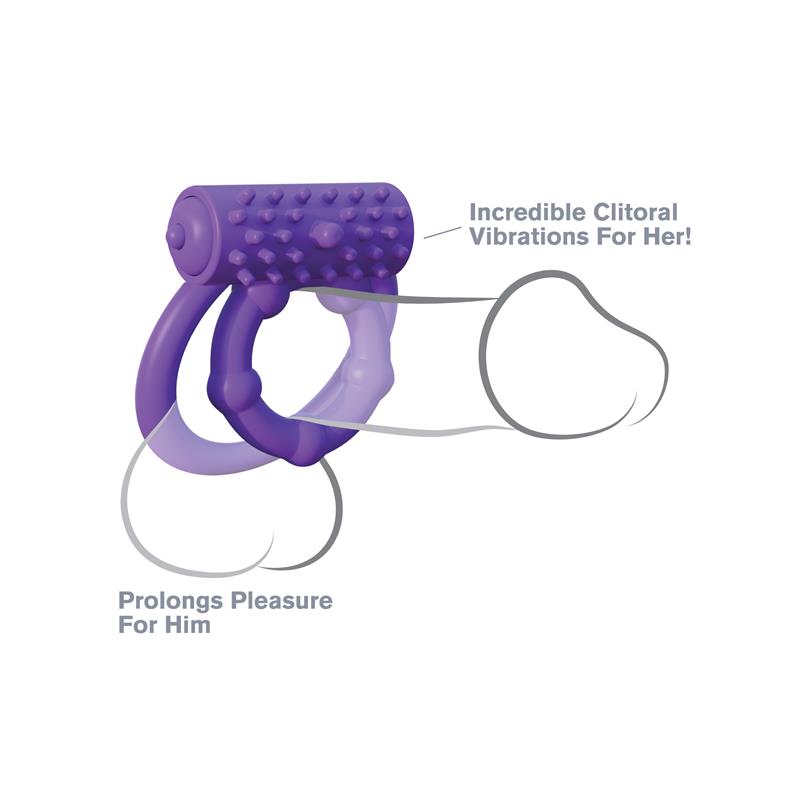 Fantasy C-Ringz Vibrating Prolong Performance Ring  Purple