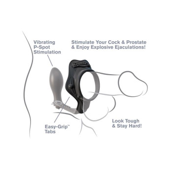 Fantasy C-Ringz Rock Hard Ass-Gasm Black