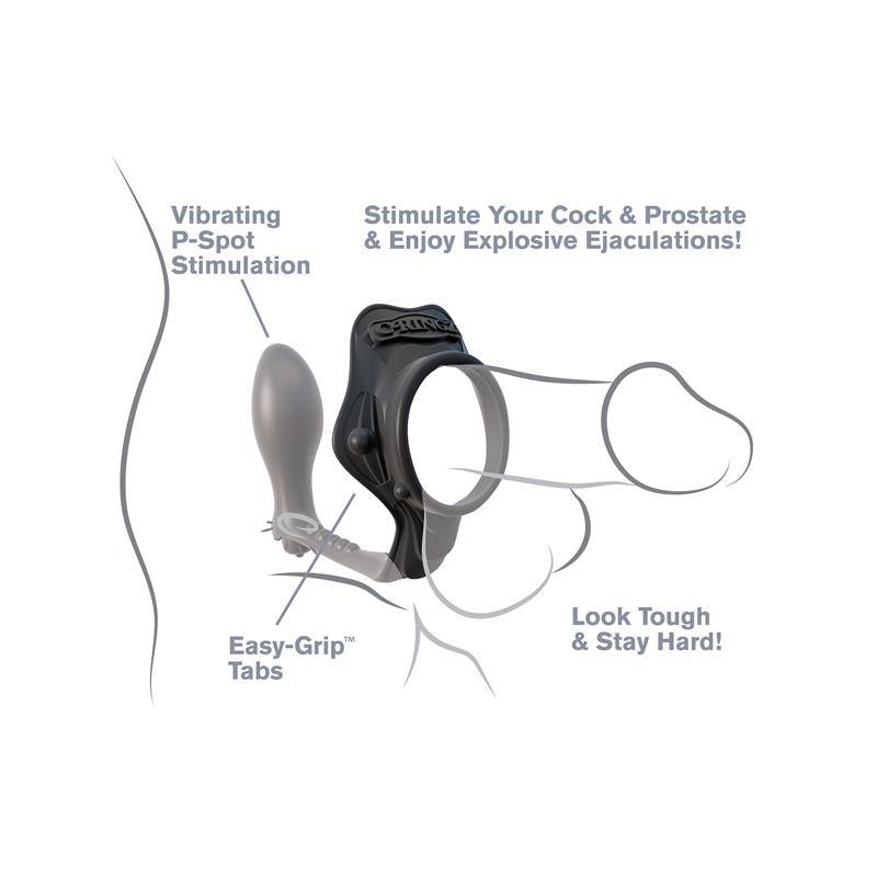 Fantasy C-Ringz Rock Hard Ass-Gasm Black