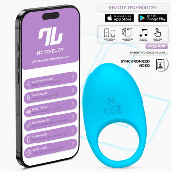 Ringo Vibrating Ring with App Unibody Blue