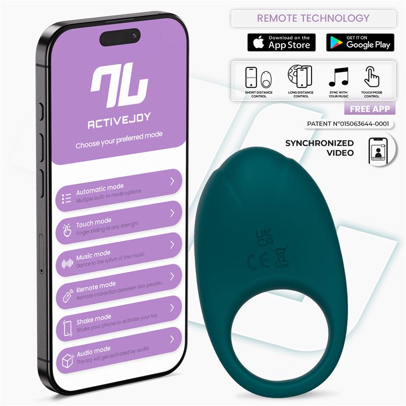 Ringo Vibrating Ring with App Unibody Green