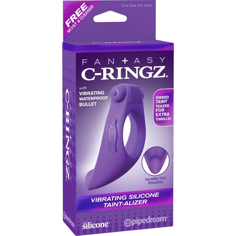 Fantasy C-Ringz Vibrating Silicone Taint-Alizer Purple