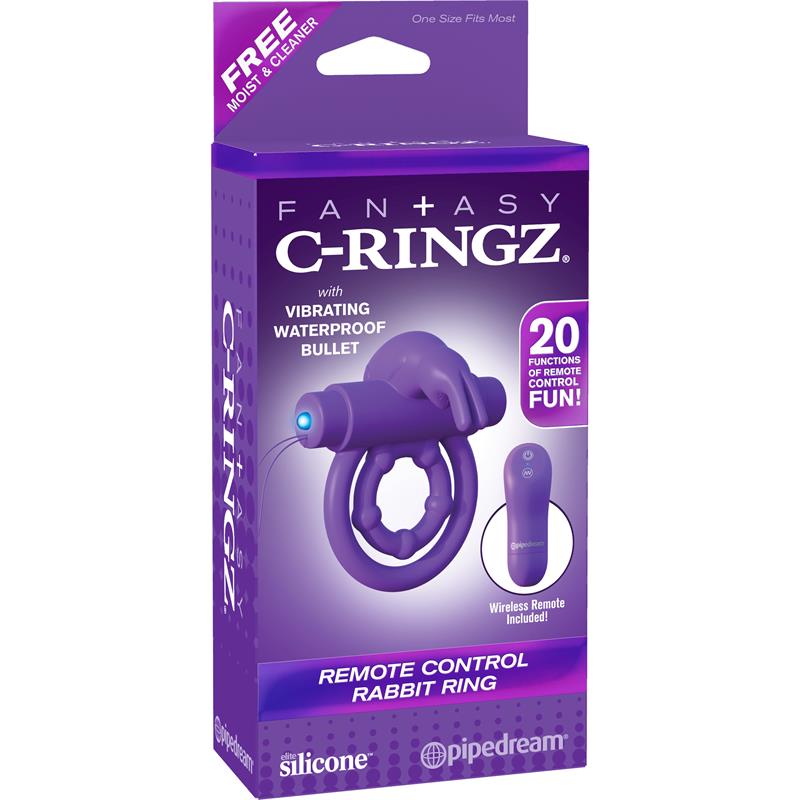 Fantasy C-Ringz Aro de Conejo con Control Remoto P?rpura