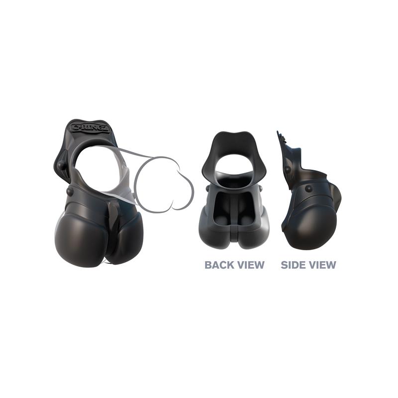 Fantasy C-Ringz Anillo con Protecci?n de Test?culos Color Negro