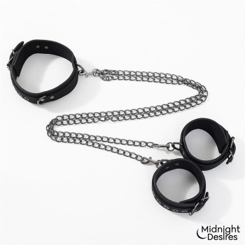 Collar and Ankle Cuffs with Chain