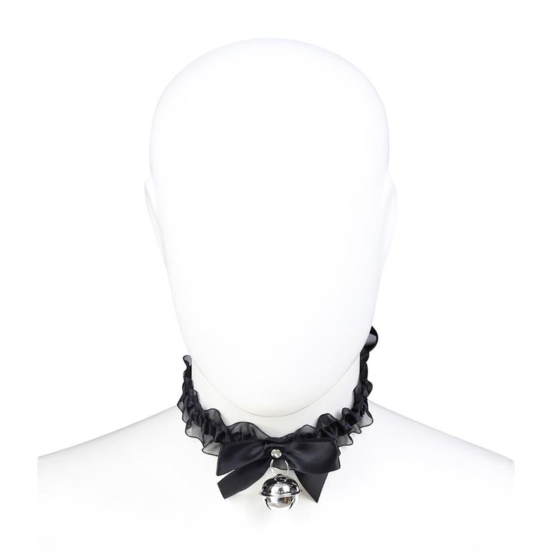 Collar with Bow, Bell and Lace