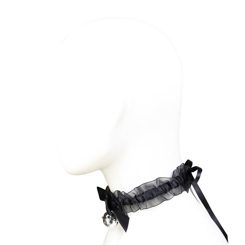 Collar with Bow, Bell and Lace