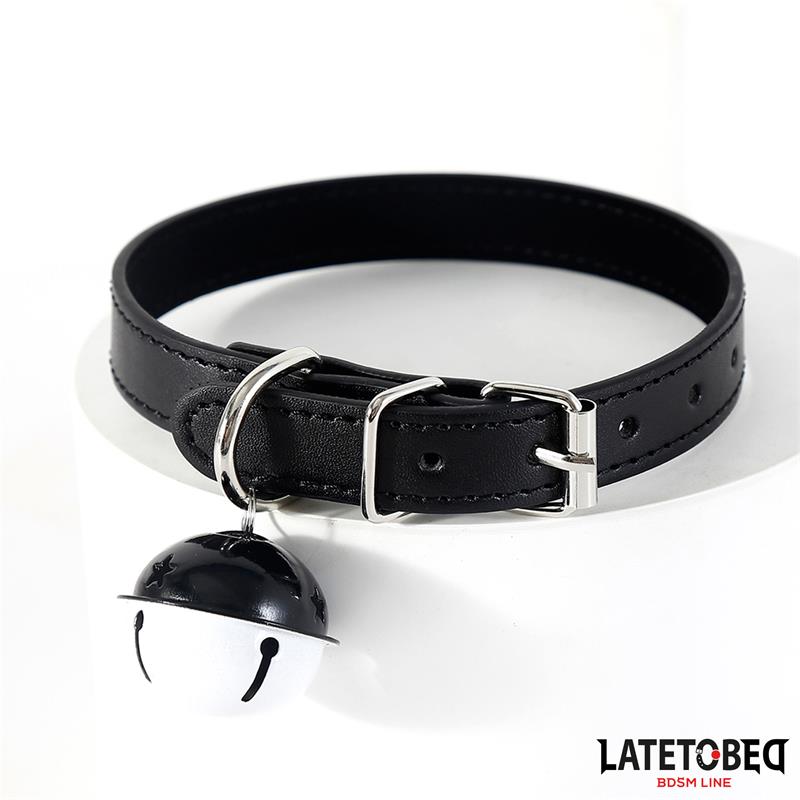 Collar with Bell Black Adjustable