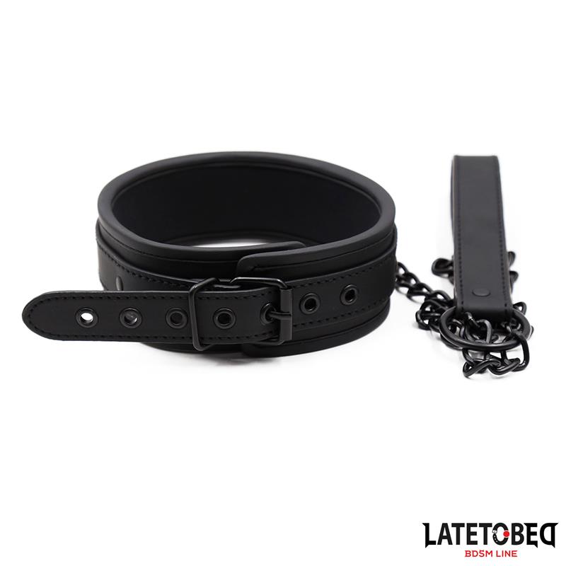Set Collar and Leash Neoprene Black