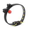 Collar with Bow and Rattle 44 cm Black/Red