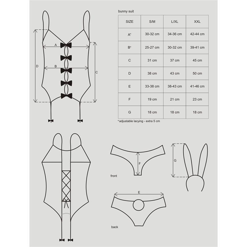 Bunny 4 pcs Bunny Costume Size L/XL