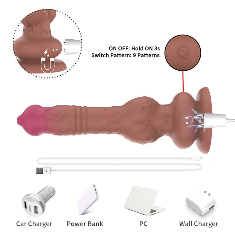 Thrusting and Vibrating Dildo