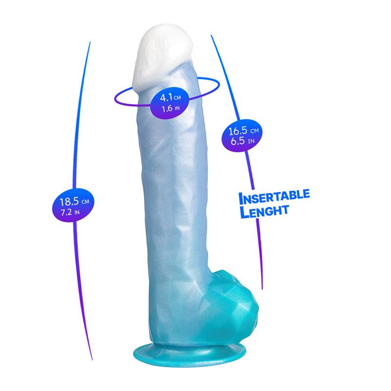Liquid Silicone Angel Blue Dildo 8