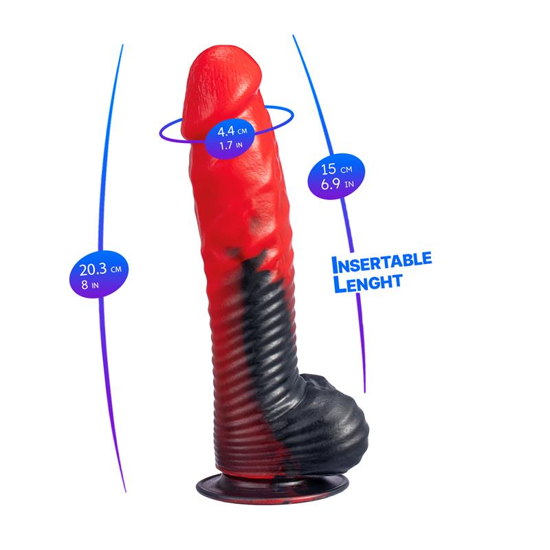 Liquid Silicone Devil Red Dildo 8