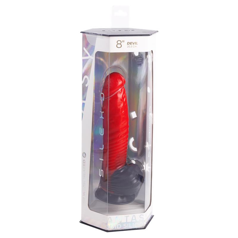 Liquid Silicone Devil Red Dildo 8