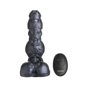 Cyborg Cock Thrusting and Vibrating Metal Dildo